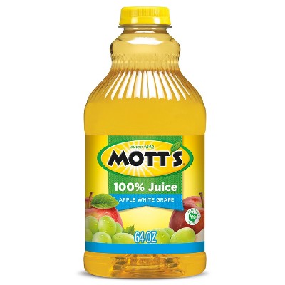 Mott's 100% Apple White Grape Juice - 64 fl oz Bottle