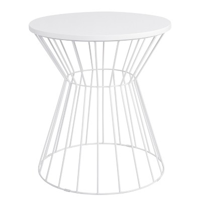 target black metal side table