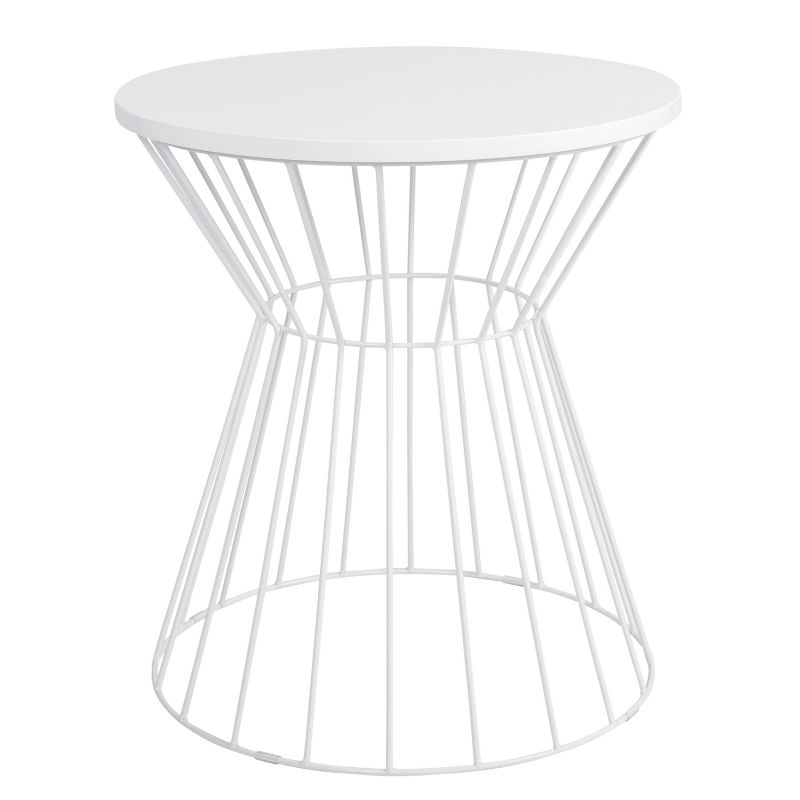 Bent Metal Side Table White - Adore Decor, 1 of 8