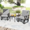 Tangkula Patio Glider Chair Single Outdoor Rocking Chair w/ Seat & Back Cushions - 3 of 4