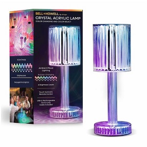 Bell + Howell Acrylic Lamp 1 Pack LED Rechargeable Touch Control Remote Color Changing Ambient Light - 1 of 4