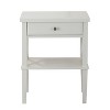 CAVINAS Modern Nightstand with Drawers and Handles Bedside Table with Open Storage Shelf for Bedroom, Living Room, White - 3 of 4