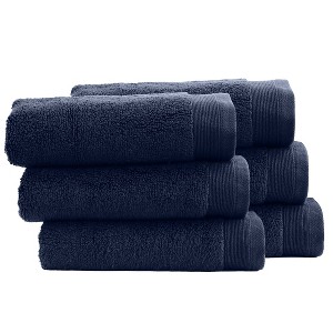 Hand Towels - 6-Pack, Softest 100% Cotton by California Design Den - Navy Blue, Six-Pcs Hand Towels - 1 of 4