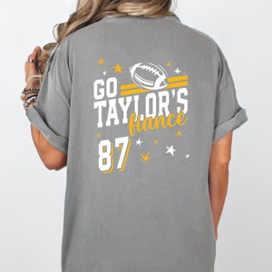 Go Taylor's Fiancé Yellow  - Womens Garment Dyed Tee - 1 of 4