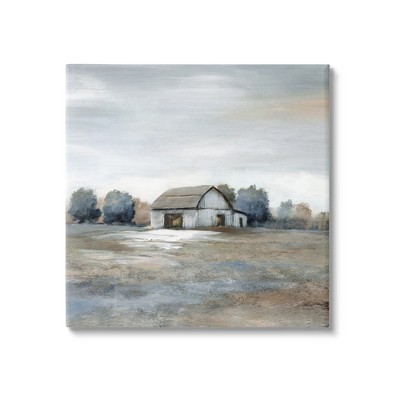 Stupell Industries Countryside Barn Neutral Tones Gallery Wrapped Canvas Wall Art