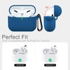 BONGEEK AirPods Pro Case Cover,Soft Silicone Protective Cases Cover Skin for Apple AirPod Pro 2 Charging Case Keychain Front LED Visible,Blue - 3 of 4