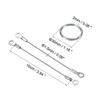 Unique Bargains Stainless Steel Lanyard Cables Eyelets Ended Security Wire Rope 6 Pcs with 12 Pcs Key Ring - 2 of 4
