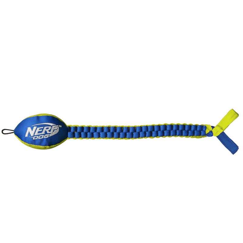 NERF 25&#34; Nylon Squeak Vortex Chain Tug Dog Toy - Green/Blue, 2 of 6