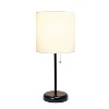 Creekwood Home Oslo 19.5" USB Port Feature Metal Table Desk Lamp in White with Feit LED (Includes LED Light Bulb) Black - 3 of 4