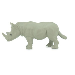 Collectible Wildlife Gifts | Black Rhino, Diceros bicornis, Educational, Rubber Animal, Realistic Figure, Lifelike, Gift,   2 1/2"   SF58 B58 - 1 of 4