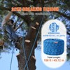 VEVOR 12.7mm Static Climbing Rope, 45.7M(150ft), 30KN Breaking Tension, Fiber Rope with Steel Snap Hooks for Escape, Rappelling, Fire Rescue, Blue - 3 of 4