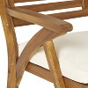 5pc Outdoor Hermosa Wooden Dining Set with Cushions-Christopher Knight Home - 4 of 4