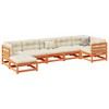 vidaXL Garden Sofa Set Natural Wood Solid Pine Wood Large Modular - Wax Brown Cushion Included - 2 of 4