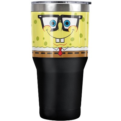 Spongebob Squarepants Nerd Face Steel Tumbler 30oz Coffee Travel Mug
