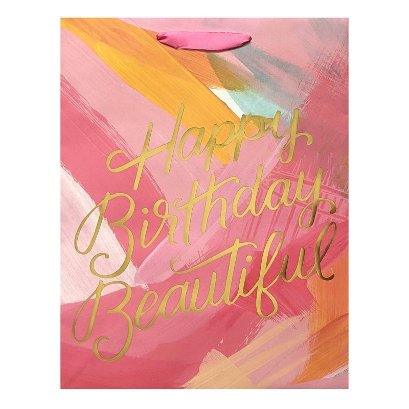 &#34;Happy Birthday Beautiful&#34; Medium Gift Bag - Spritz&#8482;, 2 of 3