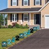 Big Dot of Happiness Two Cool - Boy - Peace Sign and Number 2 Lawn Decorations - Outdoor Blue 2nd Birthday Party Yard Decorations - 10 Piece - 3 of 4