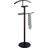 Kings Brand Furniture - Warren Metal Suit Valet Stand, Clothes Rack, Clothing Organizer, Jacket Hanger, Tie Hanger (Black) - image 3 of 4