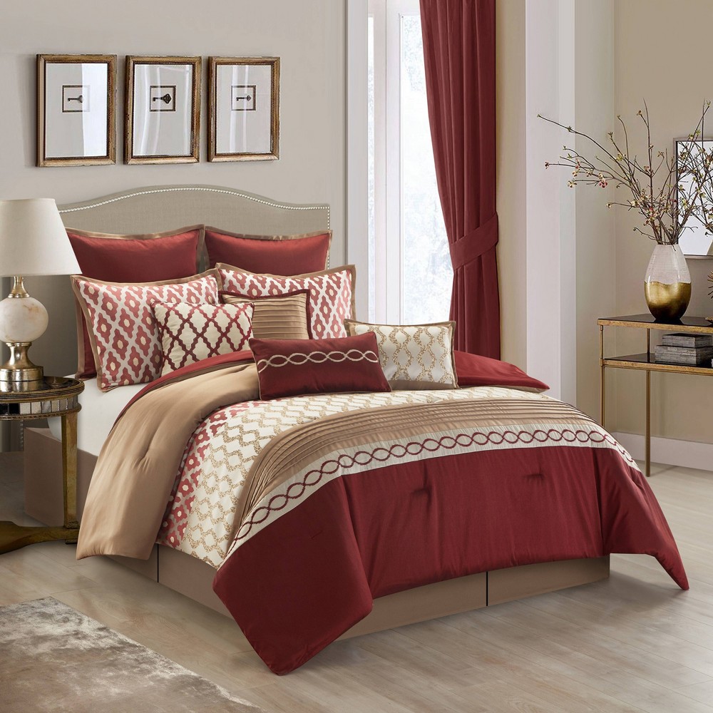 Photos - Bed Linen Nanshing 10pc King Caval Comforter Set Red