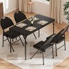 4 Feet Folding Table, Protable Foldable Card Table, Metal Legs Support, Heavy Duty, No Assembly Required, Perfet for Indoor and Outdoor - 4 of 4