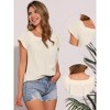 INSPIRE CHIC Women's Summer Square Neck Gingham Cap Sleeve Blouses - 2 of 4