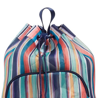 Рюкзаки Vera Bradley Women's Outlet Mesh Drawstring Backpack Cabana Stripe — фото 2