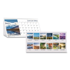 Earthscapes Recycled Desk Tent Monthly Calendar, Scenic Photography, 8.5 x 4.5, White Sheets, 12-Month (Jan to Dec): 2026 - 1 of 4