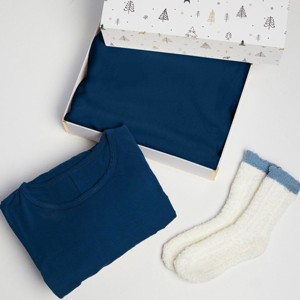 Pure Fiber Women's Three Piece Be Home Pajama Gift Set - 1 of 4