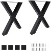 Metal Table Legs, Heavy-Duty Desk Legs with Four Protective Floor Pads, Industrial-Style Furniture Support for Dining and Work Tables - 2 of 4