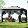 Tangkula 11 X 11 FT Pop up Canopy Tent w/ Mesh Screen Netting Carrying Bag Zippered Doors - 2 of 4