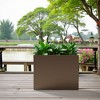 Wooakway 9"H*36"W*9"D Metal Planter Box with Drainage Holes Garden Bed for Garden Yard Balcony Planter Pot Plants Vegetables - 2 of 4