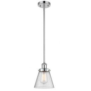 Cone - 1 Light Stem Hung Mini Pendant In Industrial Style-9 Inches Tall and 6 Inches Wide - 1 of 1