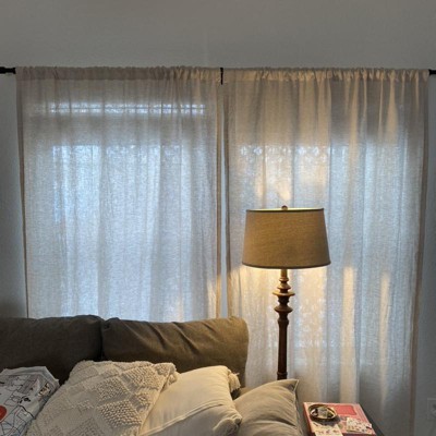 1pc Light Filtering Linen Window Curtain Panel - Threshold™ : Target