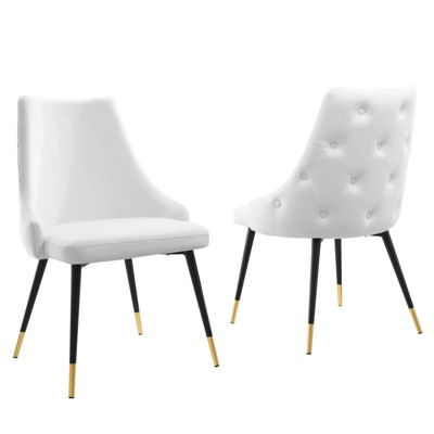 Modway Adorn Dining Side Chair Performance Velvet Set of 2