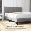 Infans Queen Bed Frame Modern Platform Bed with Linen Upholstered Wingback Headboard - 3 of 4