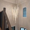 LLHZSY 18-Light Dimmable Integrated LED Chandelier Linear Kitchen Island Light Fixture-Gold - 3 of 4