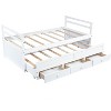 YOOCOZZ Twin Size Pine Wood Bed with Headboard, Footboard,Trundle and Three Storage Drawers - 2 of 4