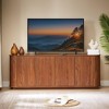 Chic Crate 64" Walnut TV Stand Sideboard Cabinet, Vertical Stripe Buffet Storage for Bedroom & Entryway Natural 64’’W x 15’’ D x 24’’H - 2 of 4