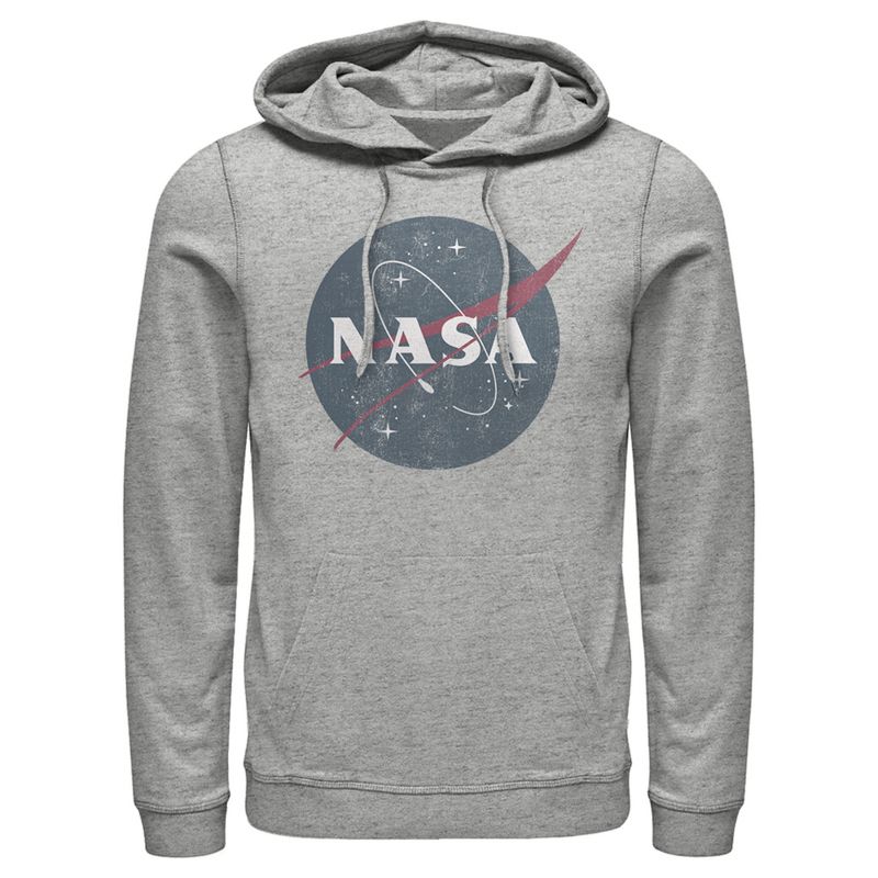 Men's NASA Simple Vintage Logo Pull Over Hoodie, 1 of 4