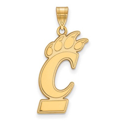 Black Bow Jewelry 10k Yellow Gold Cincinnati Bearcats NCAA Extra Large Pendant