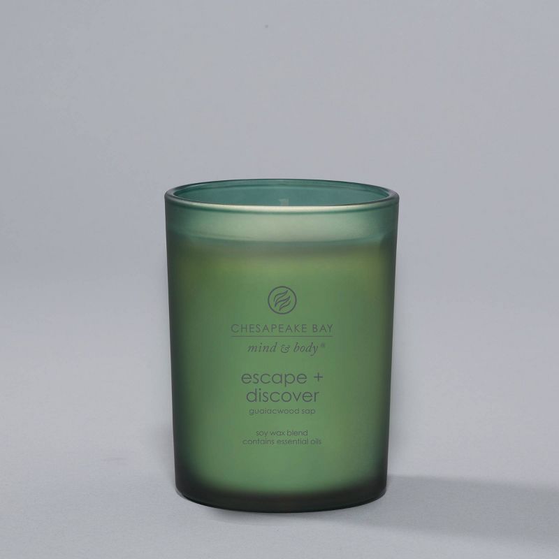 Frosted Glass Escape + Discover Lidded Jar Candle Green - Mind & Body by Chesapeake Bay Candle, 3 of 11