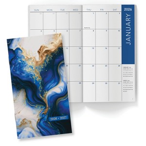 2-Year Monthly Pocket Planner, 3.5"x6.5", 2026-2027: Weekly Organizer (Dark Blue Marble) - 1 of 4