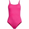 Lands' End Women's Chlorine Resistant Scoop Neck High Leg Tugless Tank Thin Strap One Piece Swimsuit Adjustable - 3 of 4