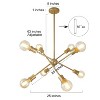 LNC Pursuit 25-in  Sputnik Chandelier, 8-Light Stain Gold, Mid-Century Modern - 3 of 4