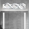 Dewdrop Contemporary 2 Light LED Vanity Light Wave Curve Chrome Bathroom Lighting Fixture ETL Listed for Mirror Over Sink - 4 of 4