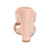 Journee Collection Womens Kailee Tru Comfort Foam Slip On Open Square Toe Wedge Sandals Blush 9.5 - 3 of 4