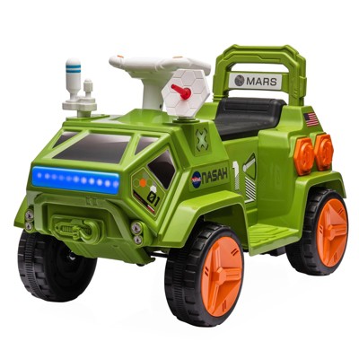 Kids Ride On Car, Powerful Ride-On Toy,Toddlers Electric Ride On Car with Radar Rocket Sound, Flash Lights, Ride on Toy for Kids