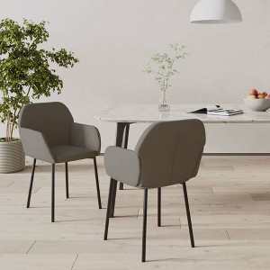 vidaXL Dining Chairs 2 pcs Dark Gray Velvet - 1 of 4