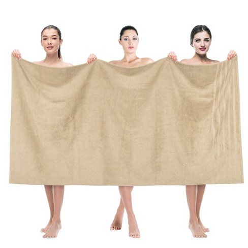 Navy Bath Towels Set 35x70 Inches - Luxury 600 GSM Oversized Bath