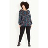 Avenue Women's Plus Size Soft Touch Floral Top - 4 of 4