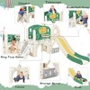 7 In 1 Toddler Slide Playset, Freestanding Castle Climbing Crawling Playhouse With Slide, Basketball Hoop, Toy Storage Ring Toss for Kids Gifts - 4 of 4